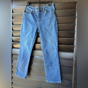 Lee Slim Fit Cigarette Mid Rise Jeans Size 6 Cropped